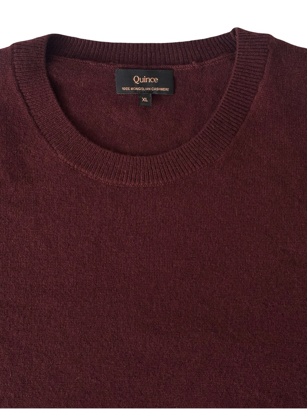 Quince Women’s Rich Burgundy 100% Mongolian Cashmere Tee Size XL - Picture 2 of 9